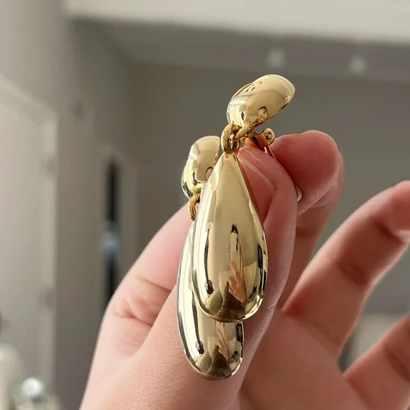 Givenchy Gold Teardrop Earrings - Picture 5 of 7